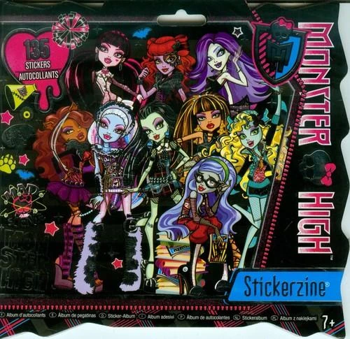 TM Toys MONSTER HIGH STICKER ALBUM 135 STICKERS TM 7+