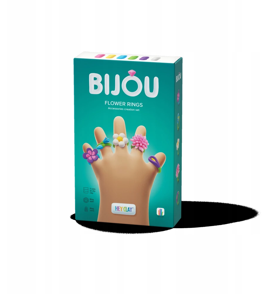 TM Toys Plastikinis ŽAISLAS VAIKAMS Mega Hey Clay Bijou Gėlių žiedai vaikui