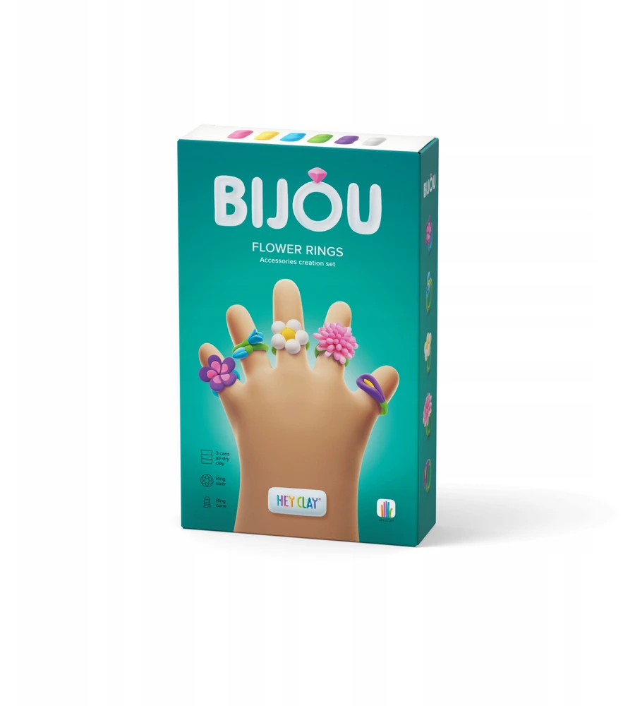 TM Toys Plastikinis ŽAISLAS VAIKAMS Mega Hey Clay Bijou Gėlių žiedai vaikui