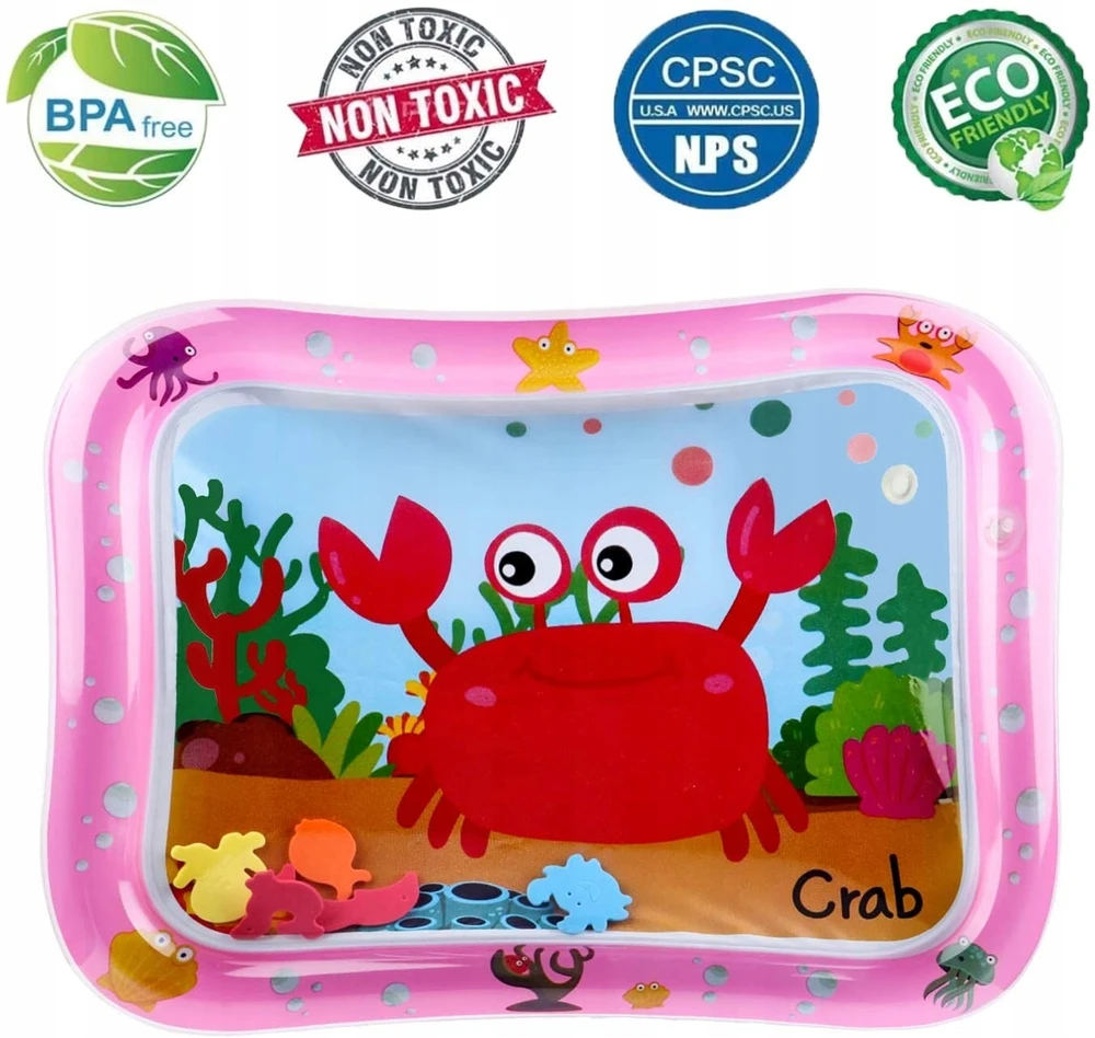 Tobbi-Toys PRIPUKIMAS VANDENS JUTIKLIO KILĖLIS KŪDIKIAMS XXL 66 x 50cm ROŽINĖS