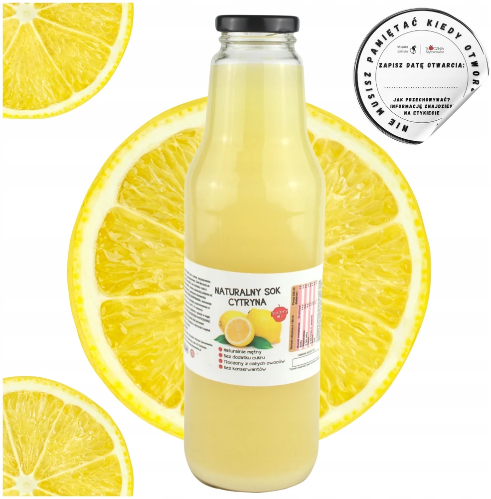 Tocznia Szymanowice CITRINŲ SULTYS 100% Natūralus PRESSED NFC stiklinis buteliukas 700ml