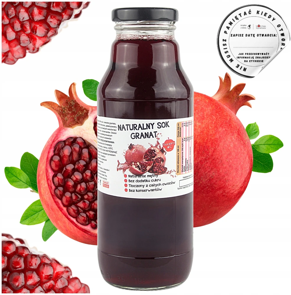 Tocznia Szymanowice GRANATO SULTYS 100% Natūralus PRESSED NFC stiklinis buteliukas 700ml