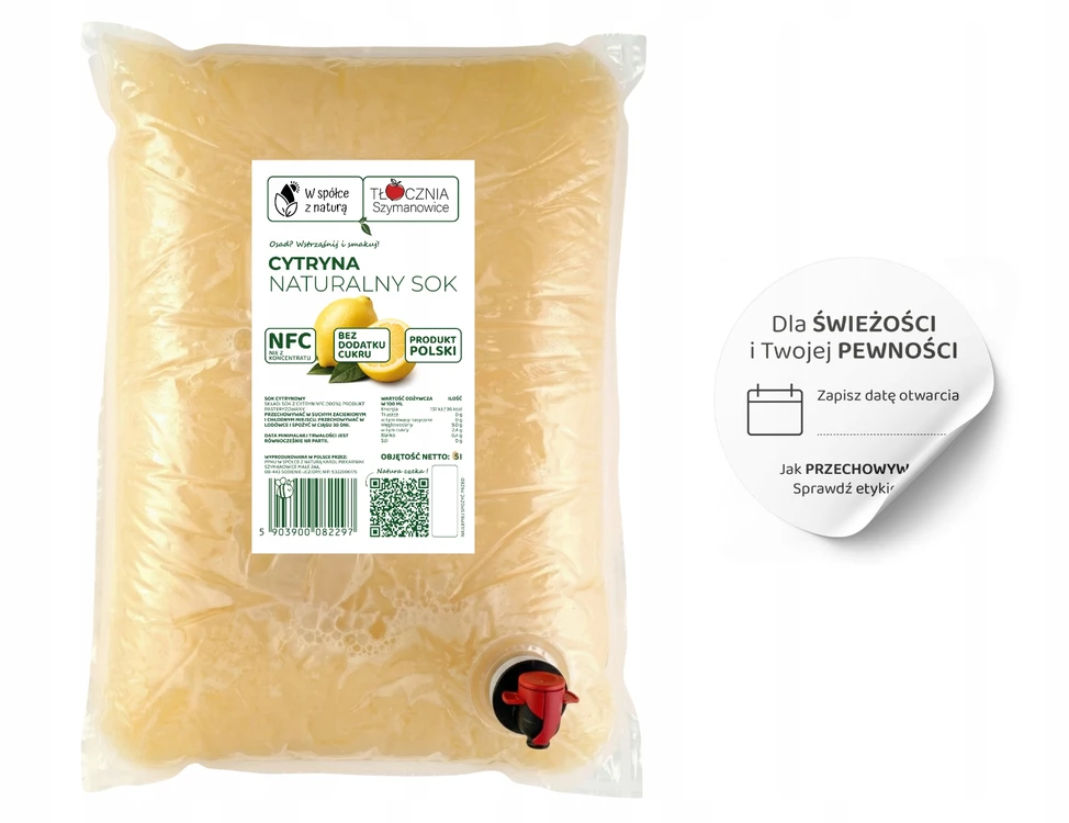 Tocznia Szymanowice Presuotos citrinos sultys 100% NFC Citrinų sultys 5 litrai Be cukraus