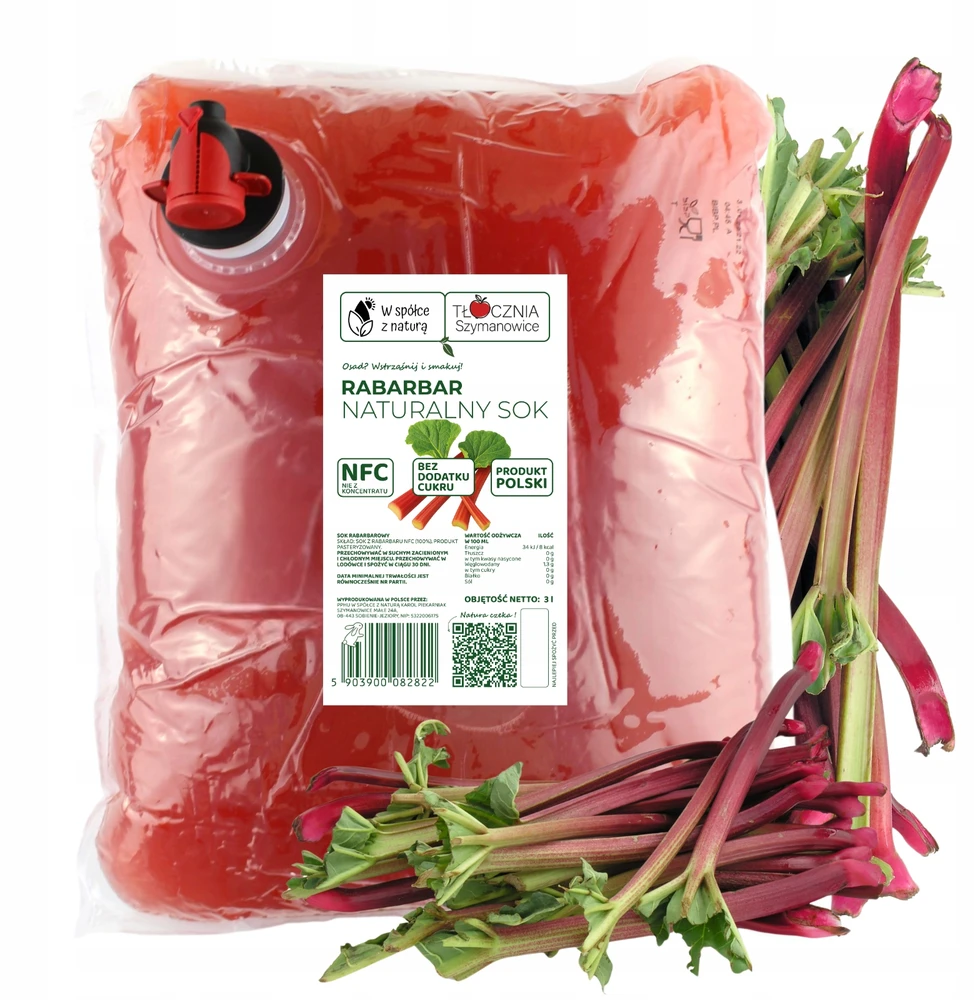 Tocznia Szymanowice SPAUSTOS RABARBARŲ SULTYS 100% 3L SVEIKOS