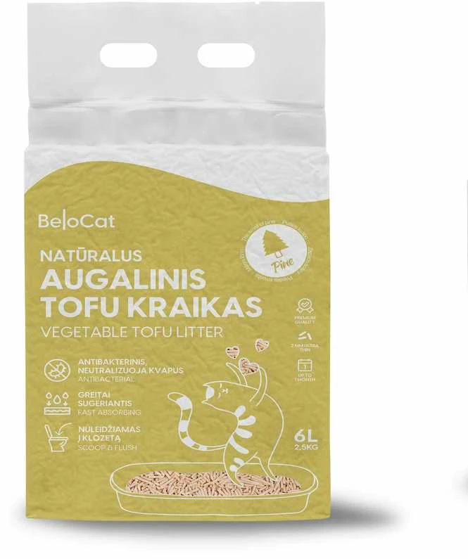 Belacor Belocat TOFU kraikas 6L/2,5kg (Pušies kvapo)