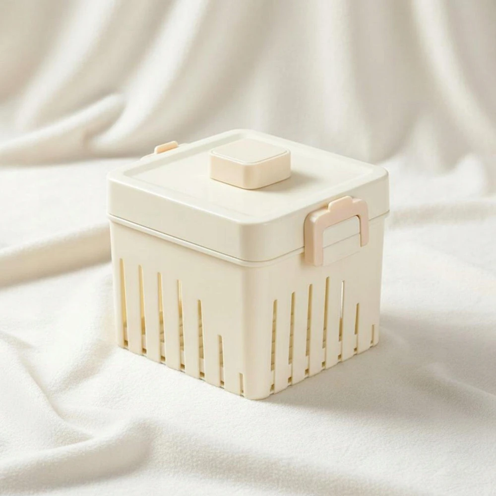 Tofu Maker Forma Kvadratinis Plastikinis Tofu Presas Virtuvės įrankis L - W Dangtis ir audinys