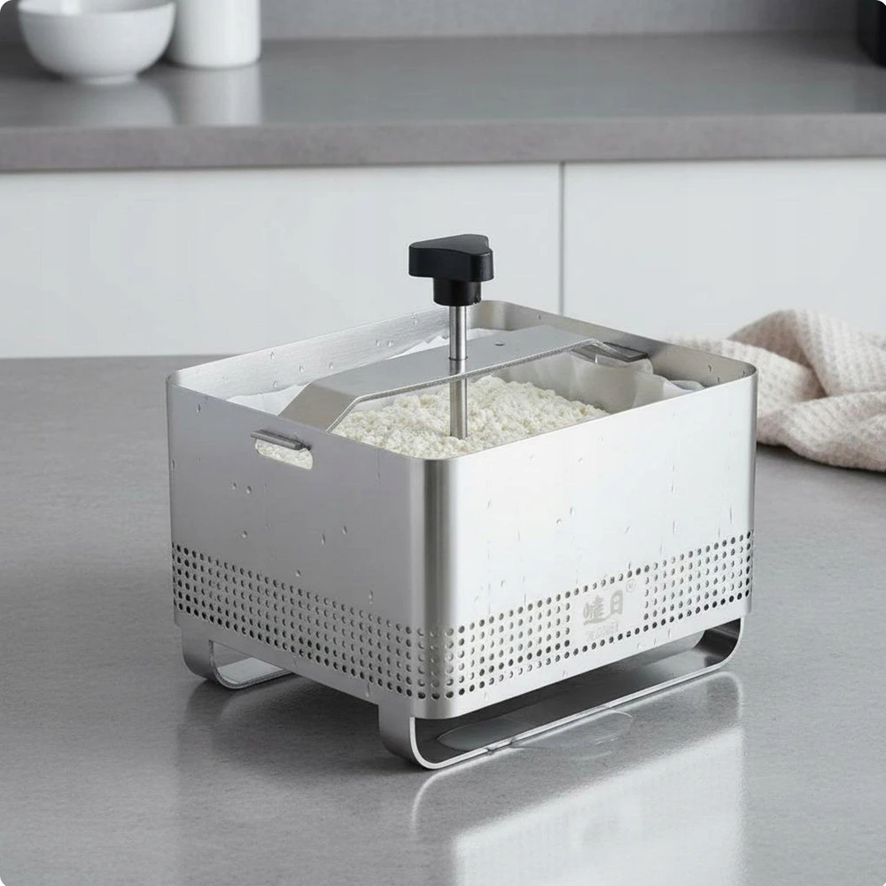 Tofu presas Lengvai valomas Nerūdijantis plienas Tofu presas, atsparus rūdims, didelis
