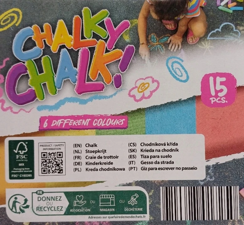 ToiToys Toi-Toys šaligatvio kreida 15 vnt