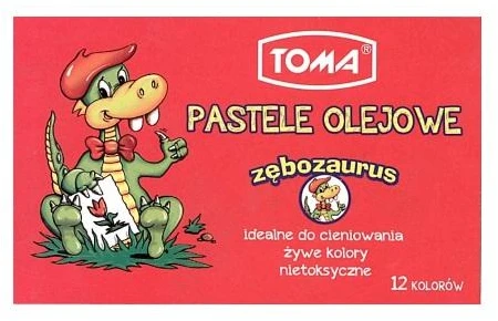 Toma alyviniai pieštukai, 12 spalvų, de luxe
