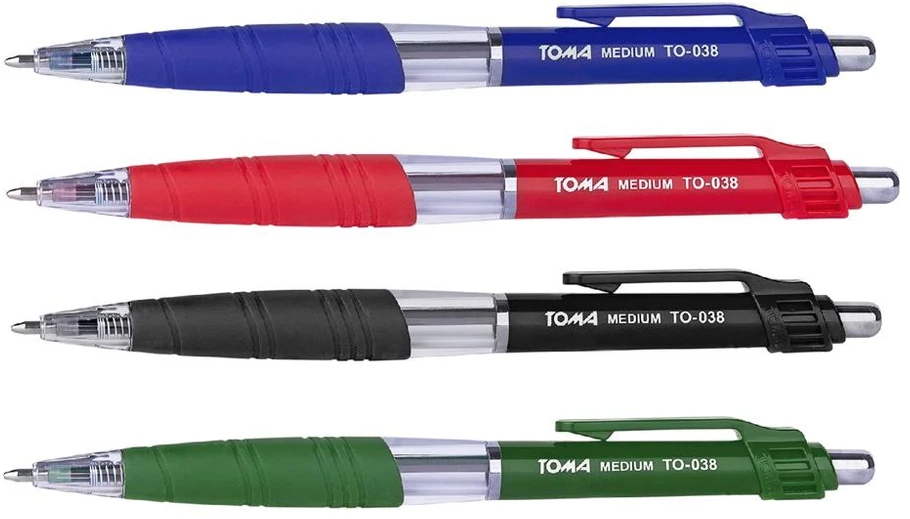 Toma automatiniai rašikliai, 1.0mm, 4 vnt., skirtingų spalvų