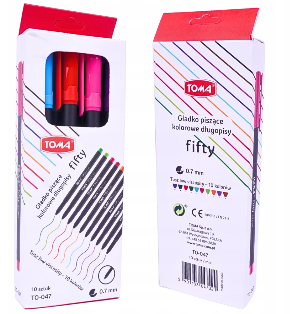 Toma Candy To-046 rašiklis, 0.7mm, 5 spalvų miksas