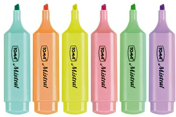 Toma Highlighter Mistral Pastel 6 spalvos TOMA