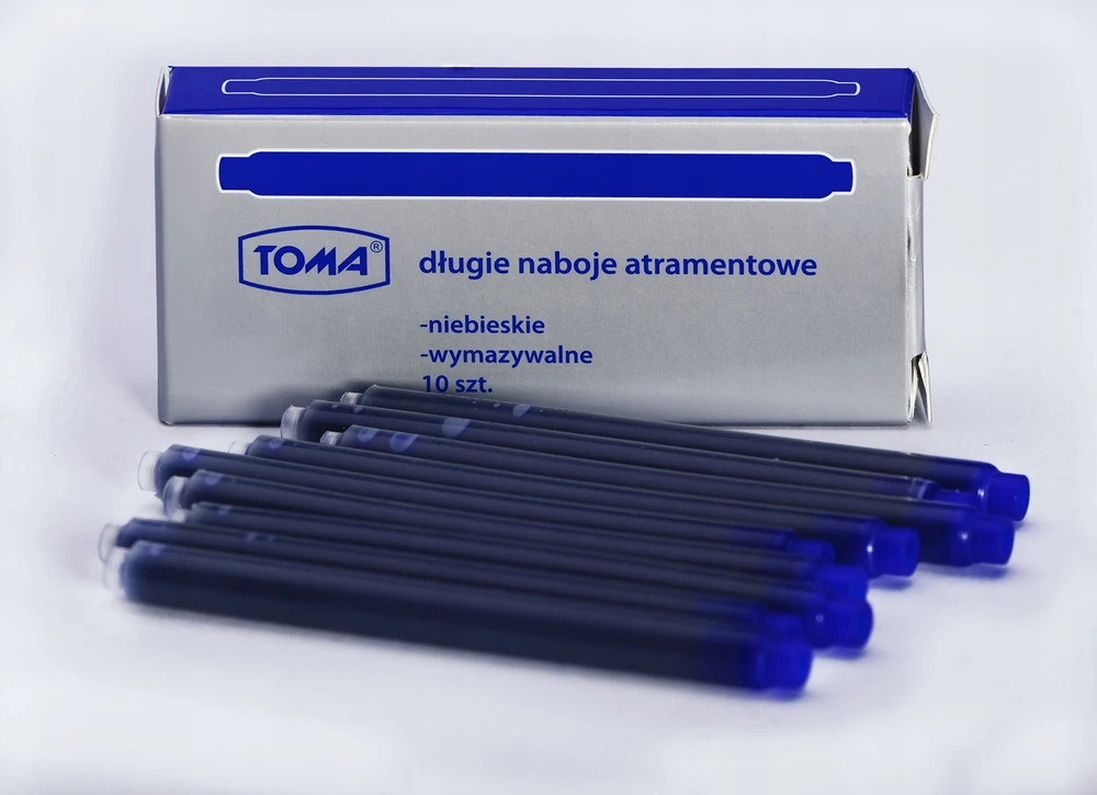 Toma ilgi mėlyni rašalo užpildai, 10 vnt.