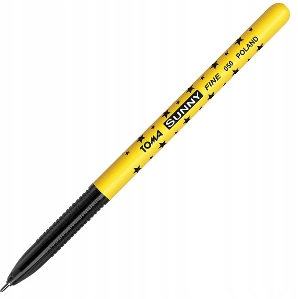 Toma Sunny rašiklis su žvaigždutėmis, juodas, 0.7mm