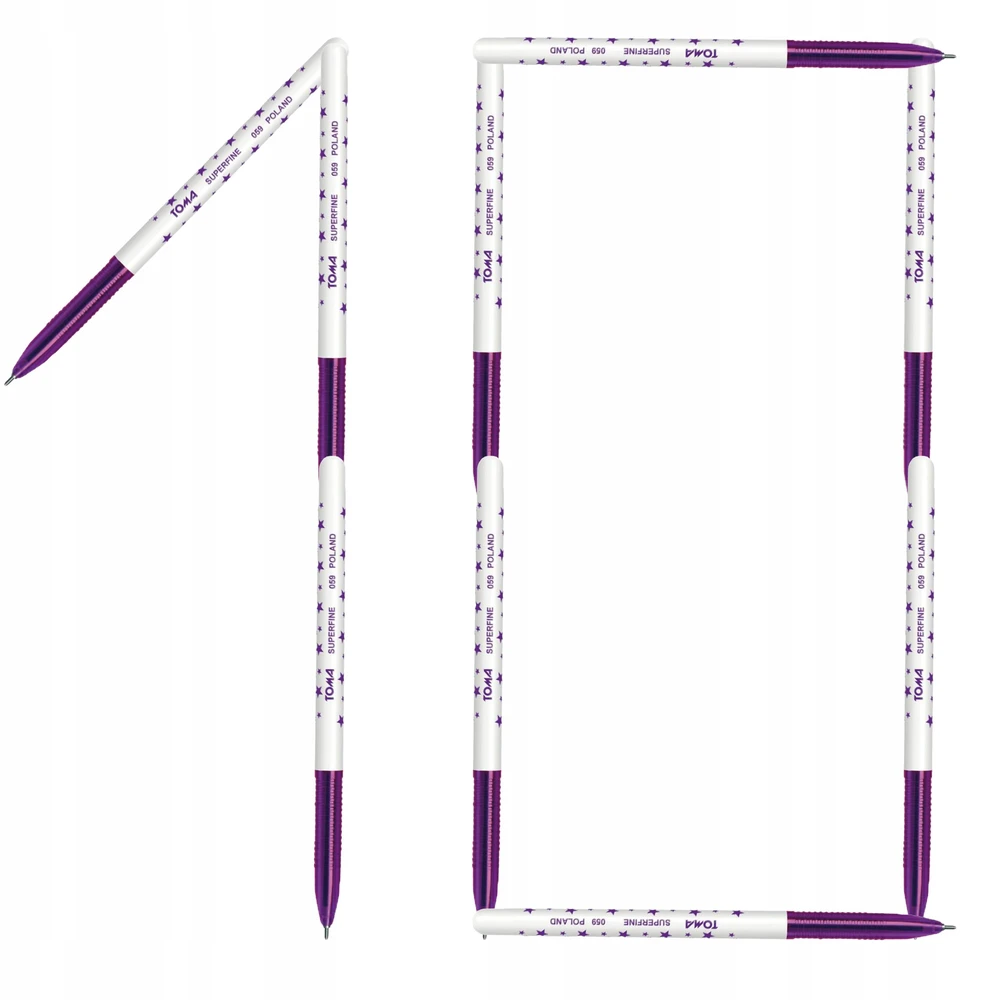 Toma Superfine 059 rašiklis, violetinis, 10 vnt. rinkinys