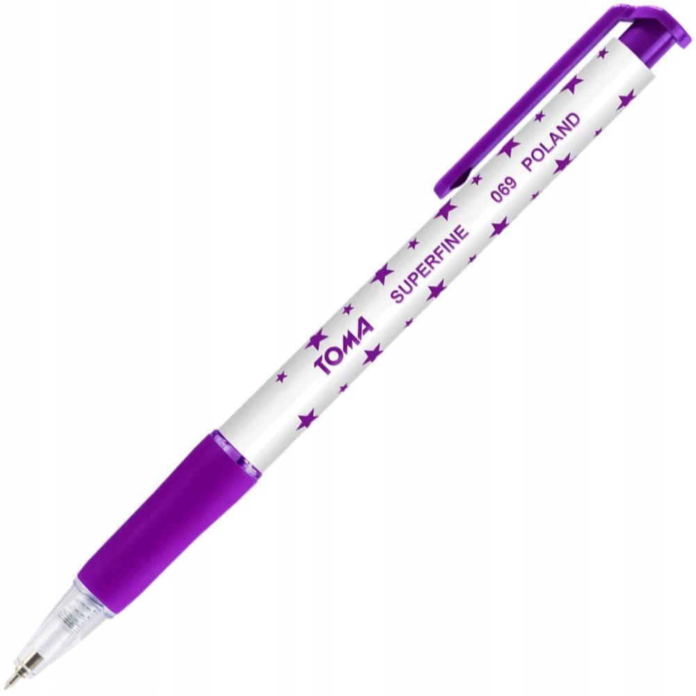 Toma Superfine 069 automatiniai rašikliai, 10 vnt., violetiniai