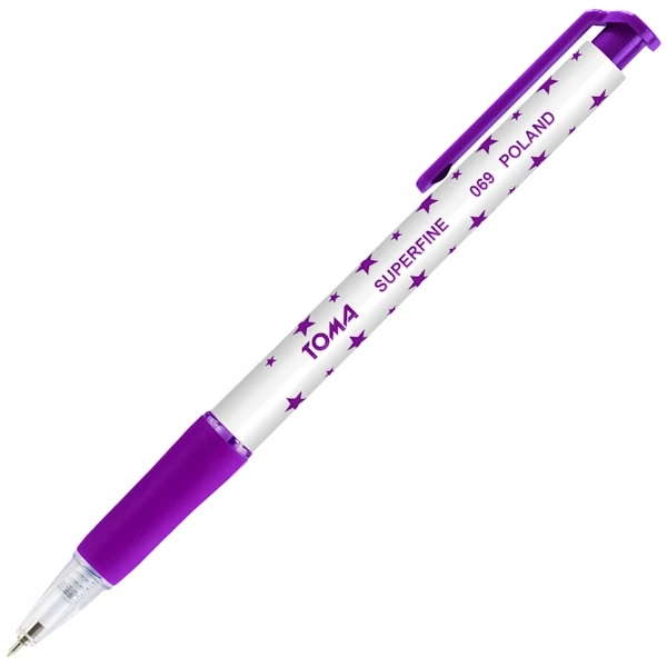 Toma Superfine 069 automatiniai rašikliai, 10 vnt., violetiniai