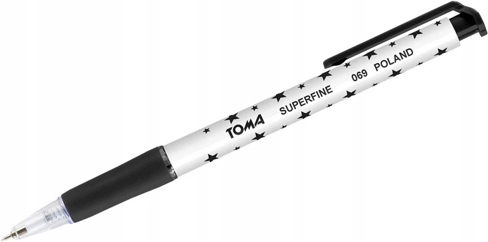 Toma Superfine To-069 automatinis juodas rašiklis, 0,5 mm, 20 vnt.