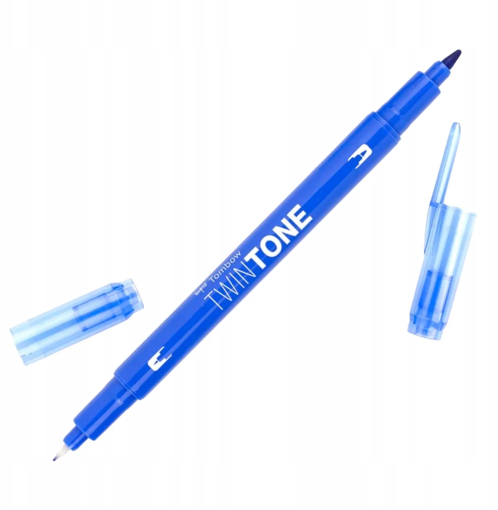Tombow Twintone dvipusis flomasteris, French Mėlyna