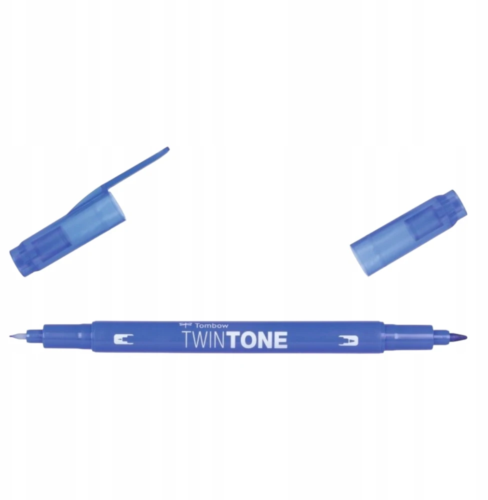 Tombow Twintone dvipusis flomasteris, French Mėlyna