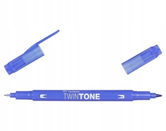 Tombow Twintone dvipusis flomasteris, French Mėlyna