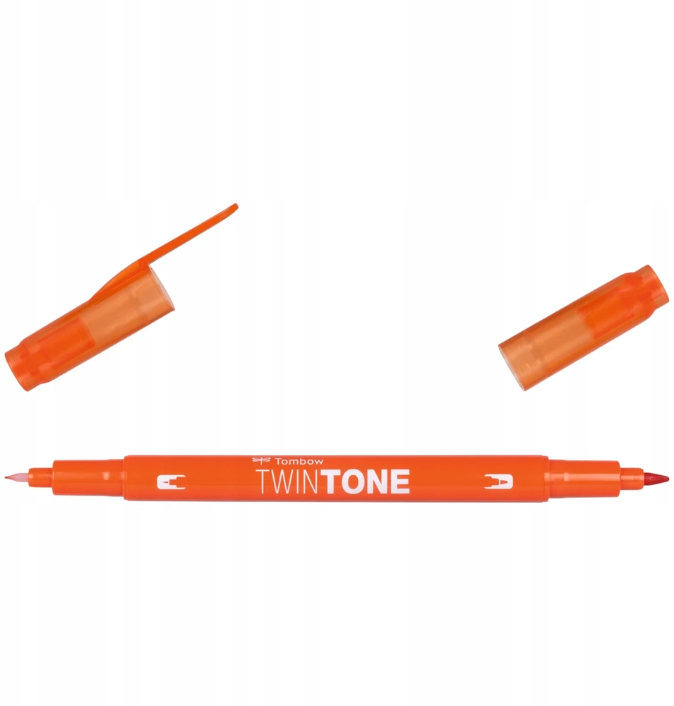 Tombow Twintone dvipusis markeris, oranžinis