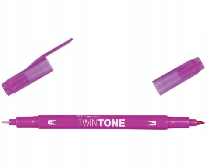Tombow Twintone dvipusis žymeklis - fuksijos rožinė