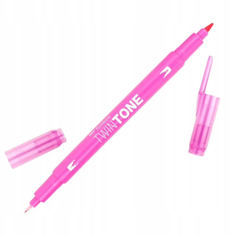 Tombow Twintone marker, plunksvos spalvos, 0.3/0.8mm