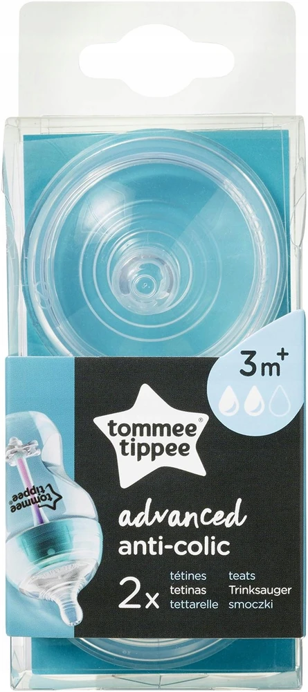TOMMEE TIPPEE žindukai vidutinės srovės ANTI-COLIC, 2 vnt., 42112853