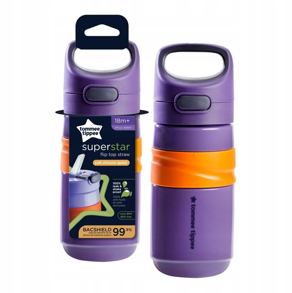 TOMMEE TIPPEE sportinė gertuvė FLIPTOP 18 mėn.+, Violetinė, 447865