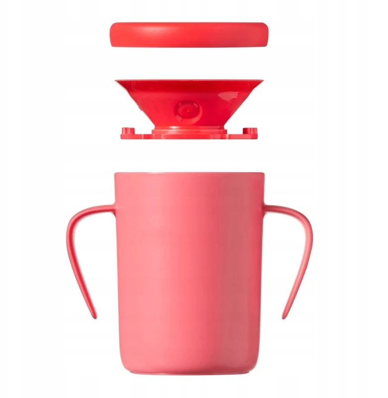 TOMMEE TIPPEE mokomasis puodelis su rankenėlėm EASI-FLOW 360, 6m+, red, 44720512