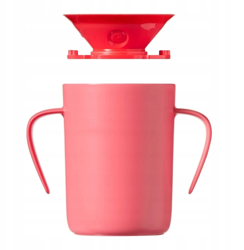 TOMMEE TIPPEE mokomasis puodelis su rankenėlėm EASI-FLOW 360, 6m+, red, 44720512