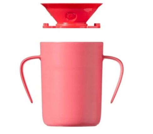 TOMMEE TIPPEE mokomasis puodelis su rankenėlėm EASI-FLOW 360, 6m+, red, 44720512