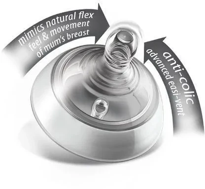 TOMMEE TIPPEE Natural Start žindukai tirštam skysčiui EASI-VENT, su sterilizavimo funkcija 2 vnt., 42214277