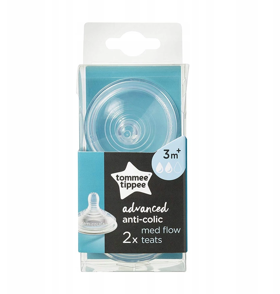 Tommee Tippee silikoninis antgalis buteliukui 3m+ (2 vnt.)