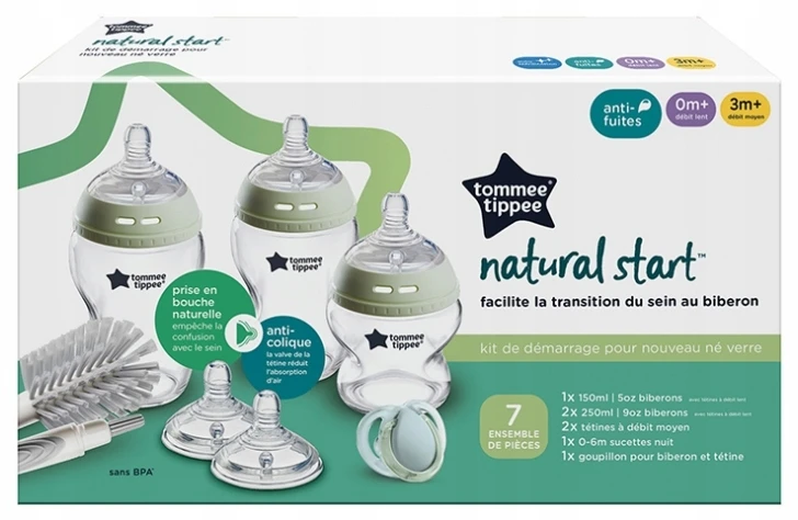 Tommee Tippee stiklinis starterio rinkinys naujagimiams 0-3 mėn