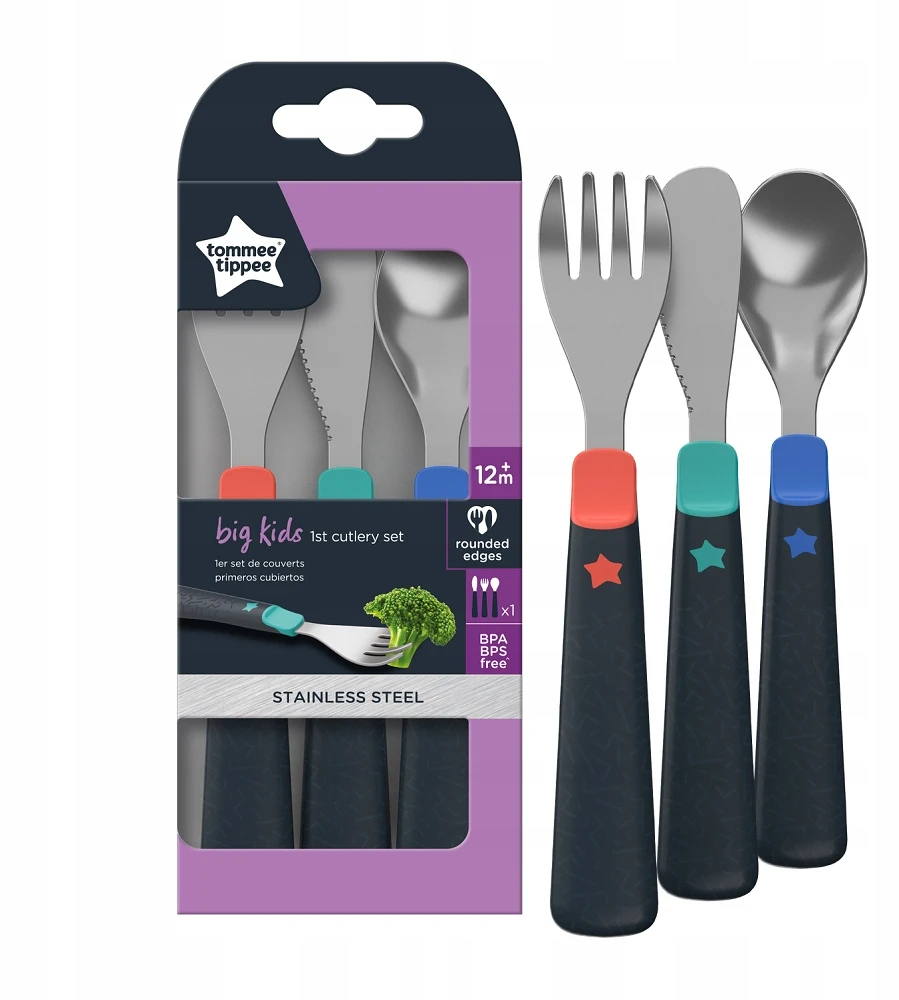 TOMMEE TIPPEE metalinių stalo įrankių rinkinys BIG KIDS, mix, 44718710
