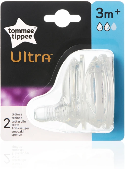 TOMMEE TIPPEE žindukai Ultra vidutinės srovės 2 vnt, 42401068