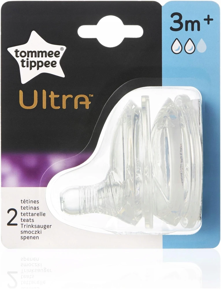 TOMMEE TIPPEE žindukai Ultra vidutinės srovės 2 vnt, 42401068
