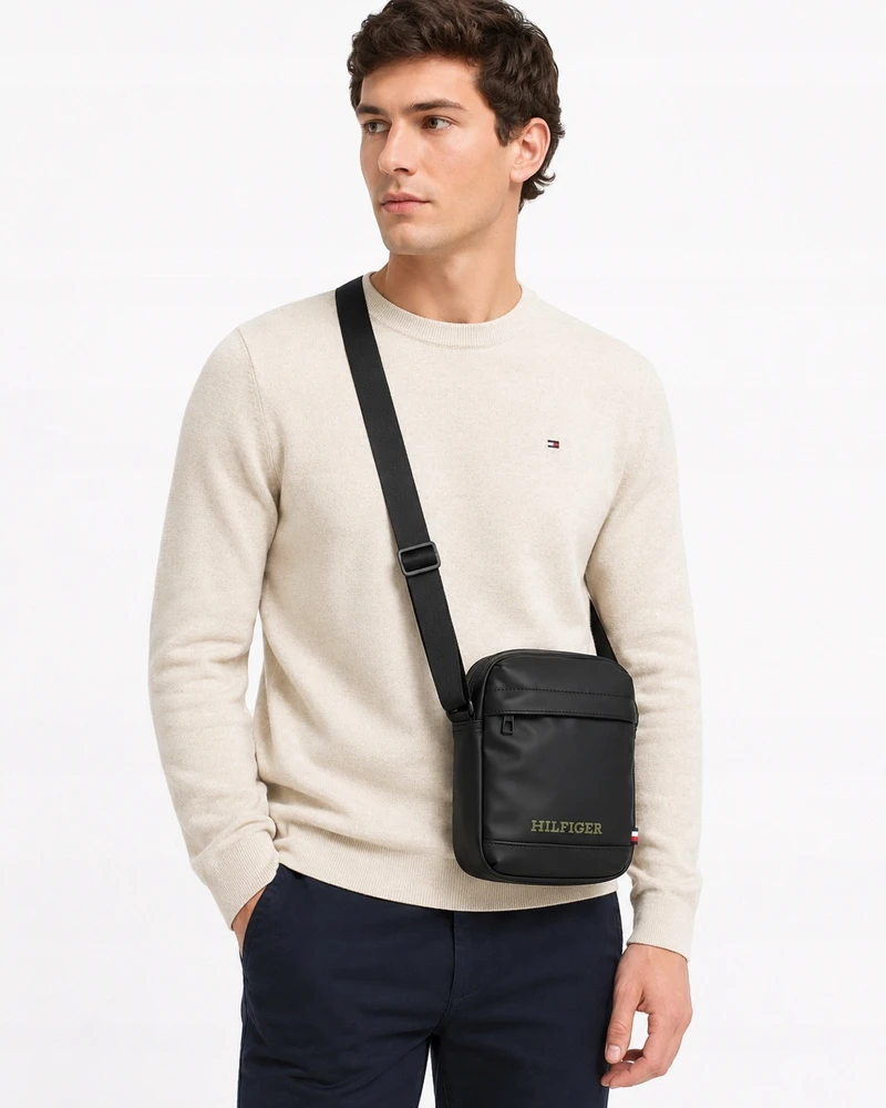 TOMMY HILFIGER juodas krepšys AM0AM12604 vasarai