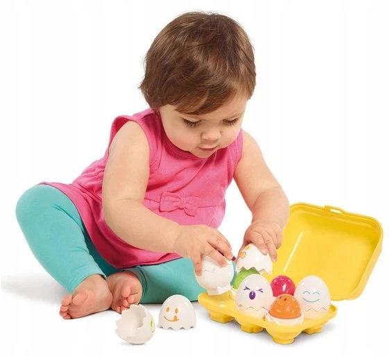 TOMY HAPPY EGGS KIAUŠINIAI SU GARSU rūšiuotojas mažyliams