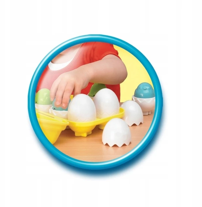 TOMY HAPPY EGGS KIAUŠINIAI SU GARSU rūšiuotojas mažyliams