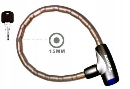 Tonyon dviračio spyna 15x1000mm su raktu