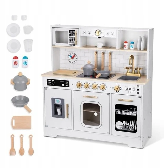 Tooky Toys Tooky Toy Didelis Medinis Multifunkcinis Virtuvė Su Priedais