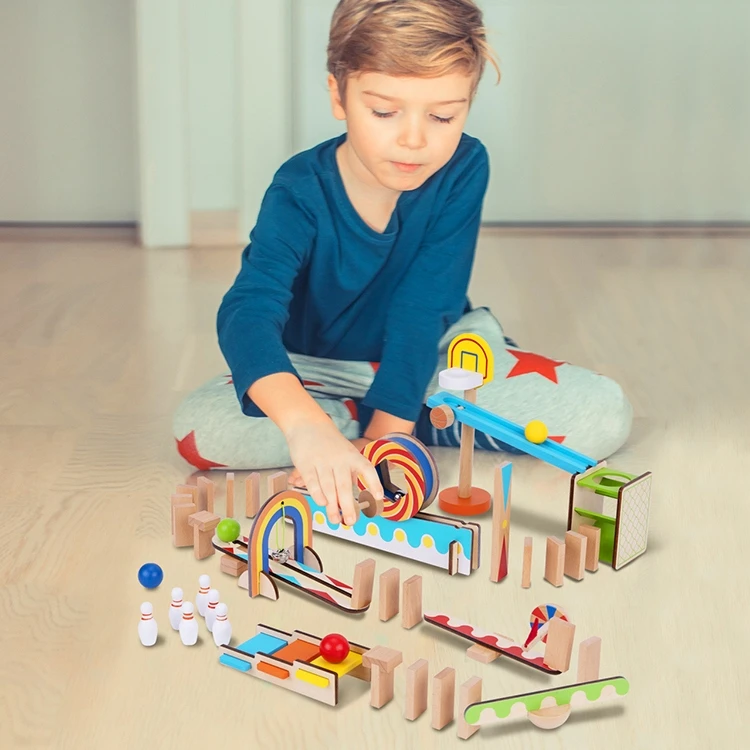 Tooky Toys „Domino Piake“ pastato žaislų blokai