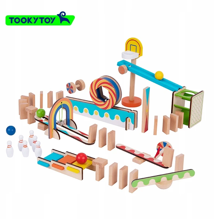 Tooky Toys „Domino Piake“ pastato žaislų blokai