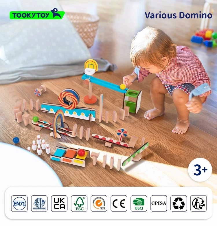 Tooky Toys „Domino Piake“ pastato žaislų blokai
