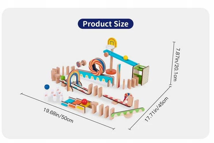 Tooky Toys „Domino Piake“ pastato žaislų blokai