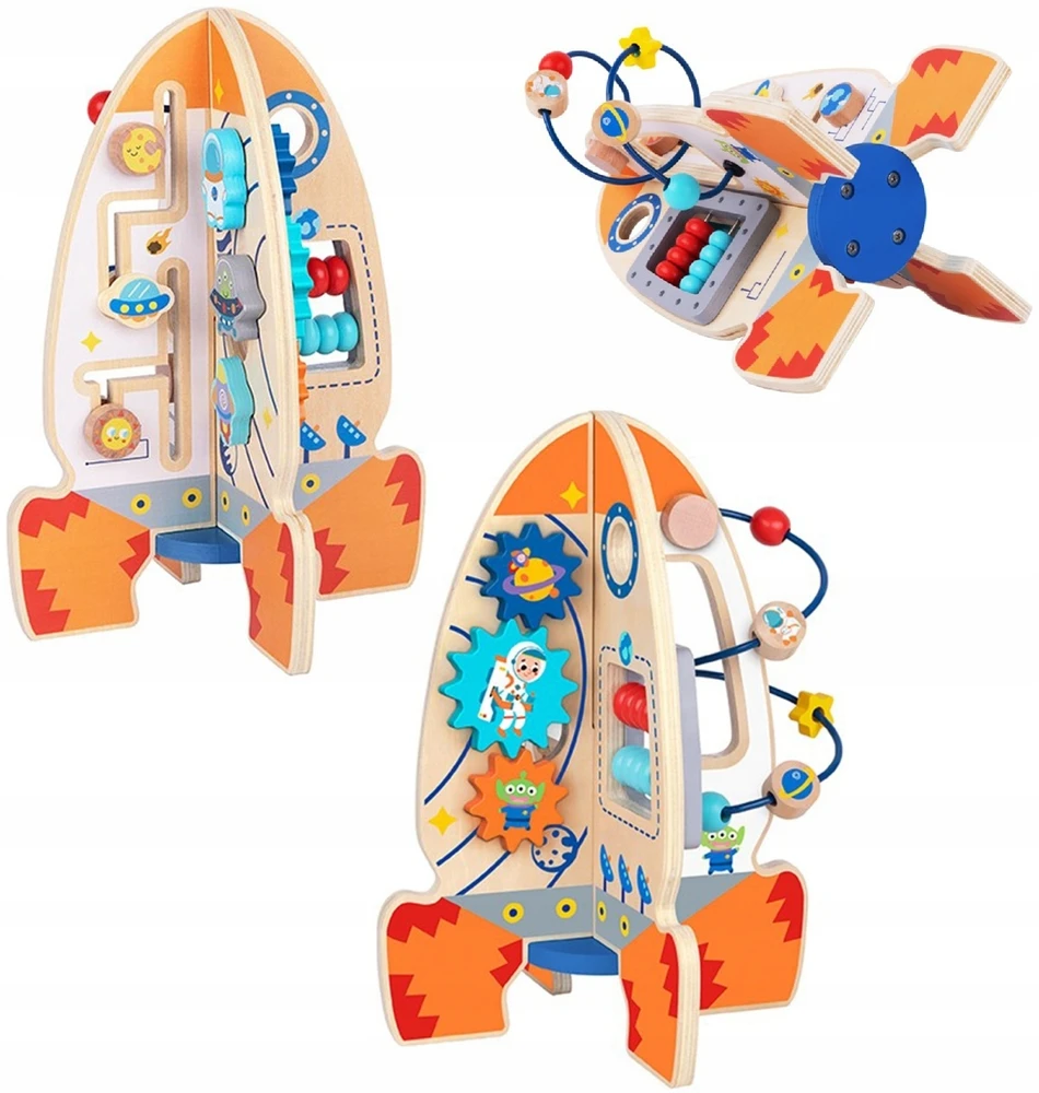 Tooky Toys „Takey Toy Light Wooden“ edinis žaislas Daugiafunkcinė raketa