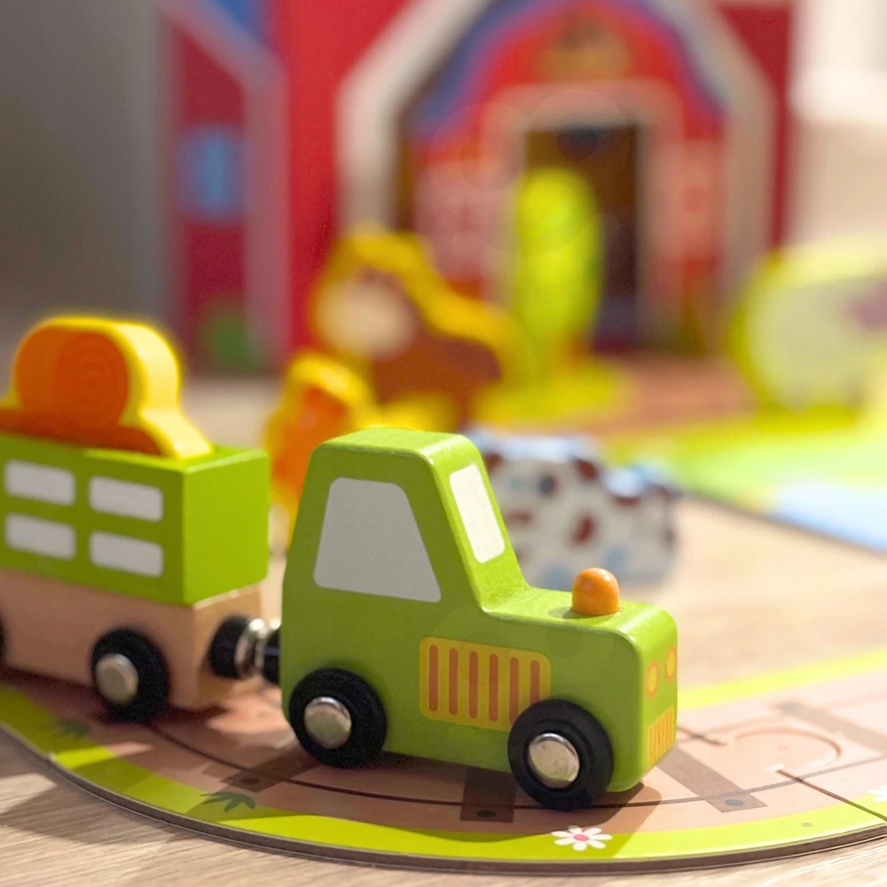 Tooky Toys TOOKY TOY Medinė Ūkis su lagaminu 35 dalys